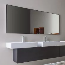   Laufen Frame 25 keretes tükör 150x70 cm, világítás nélkül, matt fekete H4474099004501