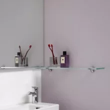   Laufen Frame 25 víztiszta üvegpolc 55x12 cm fényes alumínium rögzítővel H4475819000001