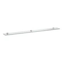   Laufen Frame 25 víztiszta üvegpolc 120x12 cm fényes alumínium rögzítővel H4475879000001