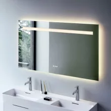   Laufen Leelo szenzoros tükör 130x70 világítással, fény és színhőmérséklet szabályzóval H4476839501441