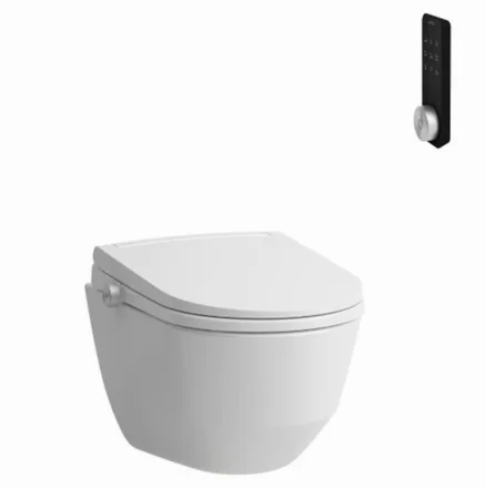 Laufen Cleanet Pro bidé WC kombi szett – perem nélküli fali WC és bidé ülőke fehér kivitelben