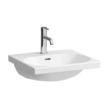   Laufen Lua kerámia mosdó 50x46 cm egy csaplyukkal és túlfolyóval, LCC bevonattal, fehér H8100814001041
