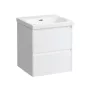 Laufen Lua kerámia mosdó csaplyuk nélkül 50x46 cm túlfolyóval, LCC bevonattal, fehér H8100814001091