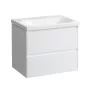 Laufen Lua kerámia mosdó 65x46 cm csaplyuk és túlfolyó nélkül, LCC bevonattal fehér H8100844001421