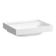 Laufen Meda porcelán mosdó 55x46 cm csaplyuk és túlfolyó nélkül, fehér H8101120001121