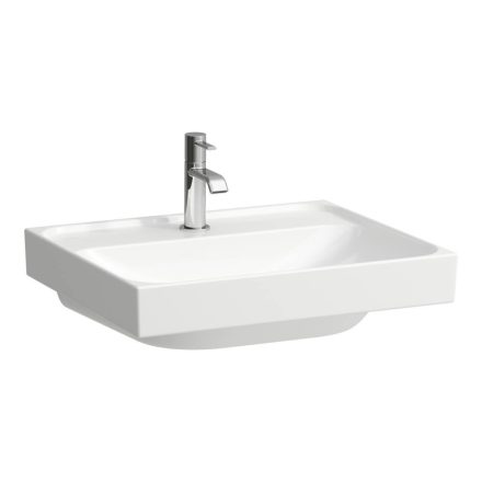 Laufen Meda porcelán mosdó 55x46 cm csaplyukkal és túlfolyó nélkül, LCC bevonattal, fehér H8101124001111