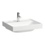 Laufen Meda porcelán mosdó 55x46 cm csaplyukkal és túlfolyó nélkül, LCC bevonattal, fehér H8101124001111