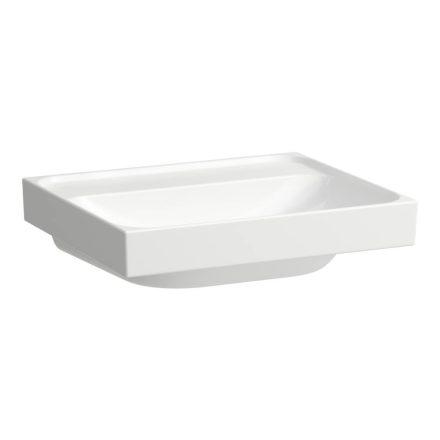 Laufen Meda porcelán mosdó 55x46 cm csaplyuk és túlfolyó nélkül, LCC bevonattal, fehér H8101124001121