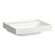 Laufen Meda porcelán mosdó 55x46 cm csaplyuk és túlfolyó nélkül, LCC bevonattal, fehér H8101124001121