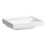 Laufen Meda porcelán mosdó 55x46 cm csaplyuk és túlfolyó nélkül, LCC bevonattal, fehér H8101124001121