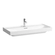   Laufen Meda porcelán mosdó pakoló felülettel 100x46 cm túlfolyóval és csaplyuk nélkül, fehér H8101190001091
