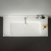   Laufen Meda porcelán mosdó pakoló felülettel 100x46 cm csaplyukkal és túlfolyóval, LCC bevonattal, fehér H8101194001041