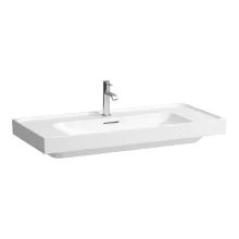  Laufen Meda porcelán mosdó pakoló felülettel 100x46 cm csaplyukkal és túlfolyó nélkül, LCC bevonattal, fehér H8101194001111