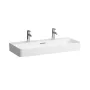 Laufen Val matt fehér mosdó 95x42 cm, 2 csaplyukkal H8102877571071