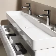  Laufen Val fehér mosdó 120x42 cm, 2 csaplyukkal és túlfolyó nélkül H8102890001151