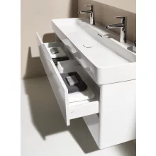   Laufen Val matt fehér mosdó 120x42 cm, 2 csaplyukkal H8102897571071