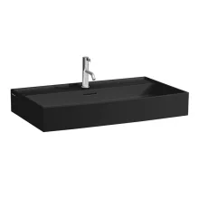   Laufen Kartell by Laufen mosdó 80x46 cm egy csaplyukkal és túlfolyóval, matt fekete H8103367161041