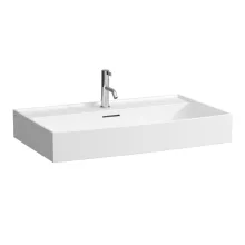   Laufen Kartell by Laufen mosdó 80x46 cm egy csaplyukkal és túlfolyóval, matt fehér H8103367571041