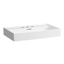   Laufen Kartell by Laufen mosdó 80x46 cm három csaplyukkal és túlfolyóval, matt fehér H8103367571081