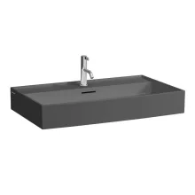   Laufen Kartell by Laufen mosdó 80x46 cm egy csaplyukkal és túlfolyóval, matt grafit H8103367581041