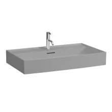   Laufen Kartell by Laufen mosdó 80x46 cm egy csaplyukkal és túlfolyóval, matt szürke H8103367591041