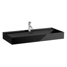   Laufen Kartell by Laufen kerámia mosdó 100x46 cm csaplyukkal és túlfolyóval, fényes fekete H8103370201041