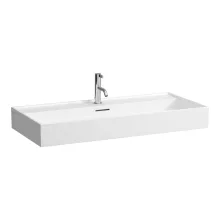   Laufen Kartell by Laufen kerámia mosdó 100x46 cm csaplyukkal és túlfolyóval, fehér, LCC bevonattal H8103374001041