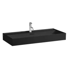   Laufen Kartell by Laufen kerámia mosdó 100x46 cm csaplyukkal és túlfolyóval, matt fekete H8103377161041