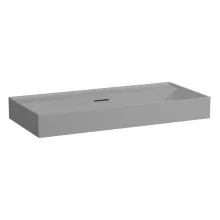  Laufen Kartell by Laufen kerámia mosdó 100x46 cm csaplyuk nélkül, túlfolyóval, matt szürke H8103377591091