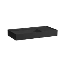   Laufen Kartell by Laufen matt fekete mosdó 90x46 cm, csaplyuk és túlfolyó nélkül H8103387161121