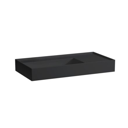Laufen Kartell by Laufen matt fekete mosdó 90x46 cm, csaplyuk és túlfolyó nélkül H8103387161121