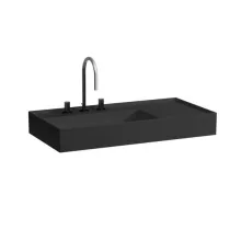   Laufen Kartell by Laufen matt fekete mosdó 90x46 cm, 3 csaplyukkal és túlfolyó nélkül H8103387161581