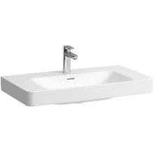 Laufen Pro X porcelán mosdó 85x46 cm 3 csaplyukkal és túlfolyóval, fehér kivitelben.