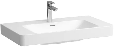 Laufen Pro X porcelán mosdó 85x46 cm 3 csaplyukkal és túlfolyóval, fehér kivitelben.