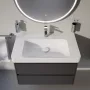 Laufen Pro X porcelán mosdó 85x46 cm 3 csaplyukkal és túlfolyóval, fehér kivitelben.