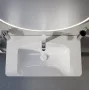 Laufen Pro X porcelán mosdó 85x46 cm 3 csaplyukkal és túlfolyóval, fehér kivitelben.