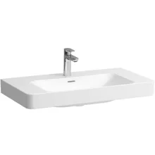 Laufen Pro X porcelán mosdó 85x46 cm csaplyuk nélkül és túlfolyóval, fehér kivitelben.