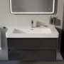 Laufen Pro X porcelán mosdó 105x46 cm, 3 csaplyukkal és túlfolyóval, fehér kivitelben.