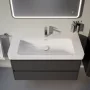 Laufen Pro X porcelán mosdó 105x46 cm, 3 csaplyukkal és túlfolyóval, fehér kivitelben.