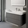 Laufen Pro X porcelán mosdó 105x46 cm, 3 csaplyukkal és túlfolyóval, fehér kivitelben.