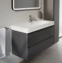 Laufen Pro X porcelán mosdó 105x46 cm, 3 csaplyukkal és túlfolyóval, fehér kivitelben.