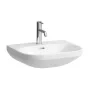 Laufen Lua kerámia mosdó 55x46 cm egy csaplyukkal és túlfolyóval, LCC bevonattal, fehér H8110814001041