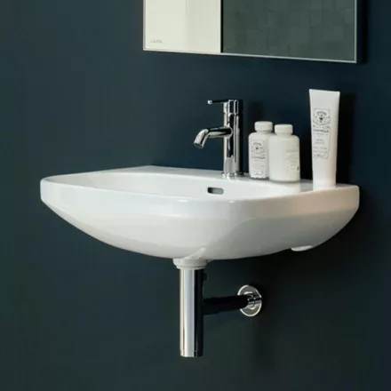 Laufen Lua kerámia mosdó 60x46 cm egy csaplyukkal és túlfolyóval, LCC bevonattal, fehér H8110834001041