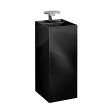   Laufen Kartell by Laufen fényes fekete szabadonálló mosdó 37.5x43.5 cm, 1 csaplyukkal H8113310201111