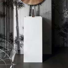   Laufen Kartell by Laufen matt fehér szabadonálló mosdó 37.5x43.5 cm, 1 csaplyukkal H8113317571111