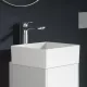 Laufen Living SaphirKeramik mosdótál 36x36 cm csaplyuk és túlfolyó nélkül, LCC bevonattal, fehér H8114334001121