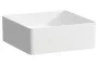 Laufen Living SaphirKeramik mosdótál 36x36 cm csaplyuk és túlfolyó nélkül, LCC bevonattal, fehér H8114334001121