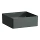 Laufen Living SaphirKeramik mosdótál 36x36 cm csaplyuk és túlfolyó nélkül, matt grafit H8114337581121