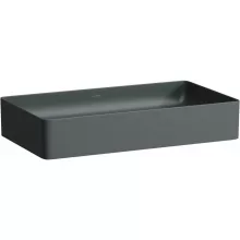   Laufen Living SaphirKeramik mosdótál 60x34 cm csaplyuk és túlfolyó nélkül, matt grafit H8114347581121
