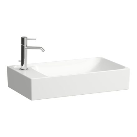 Laufen Meda porcelán kézmosó 60x35 cm csaplyukkal és túlfolyó nélkül, balos/fehér H8121130001131